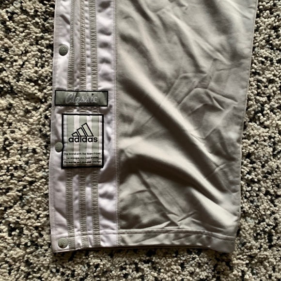Adidas Originals Men’s Silver Grey Snap Button Tear Away Training Pants Size XXL - Picture 2 of 11